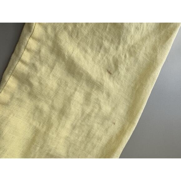 Sigrid Olsen Womens 100% Linen Button Up Shirt L Yellow Lagenlook Collared Tunic - Picture 15 of 16